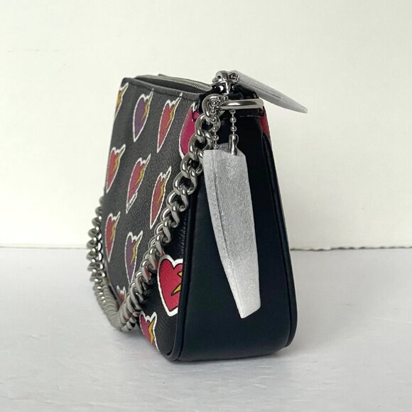 Coach Nolita 19 Shoulder Bag Heart Bolt Black Wristlet Clutch CW452 ORG PKG - Picture 9 of 12